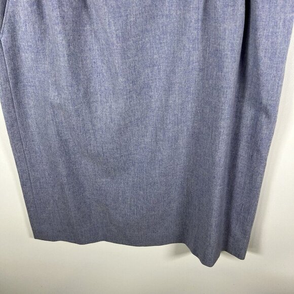 VTG Pendleton Women Solid Blue‎ 100% Wool Straight & Pencil Knee Length Skirt 16 - Picture 4 of 10
